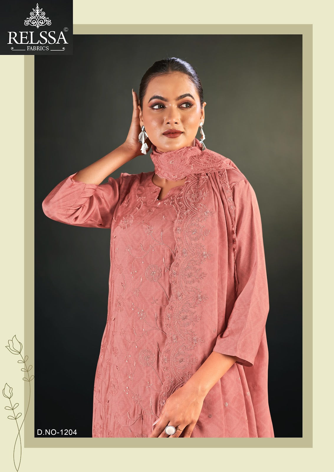 Konica Vol 12 Relssa Fabrics Pant Style Suits Supplier India