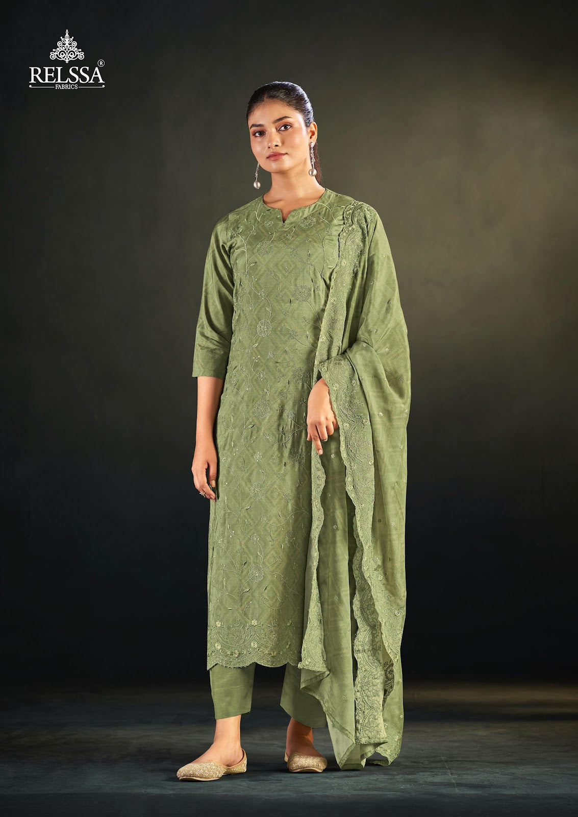 Konica Vol 12 Relssa Fabrics Pant Style Suits Supplier India