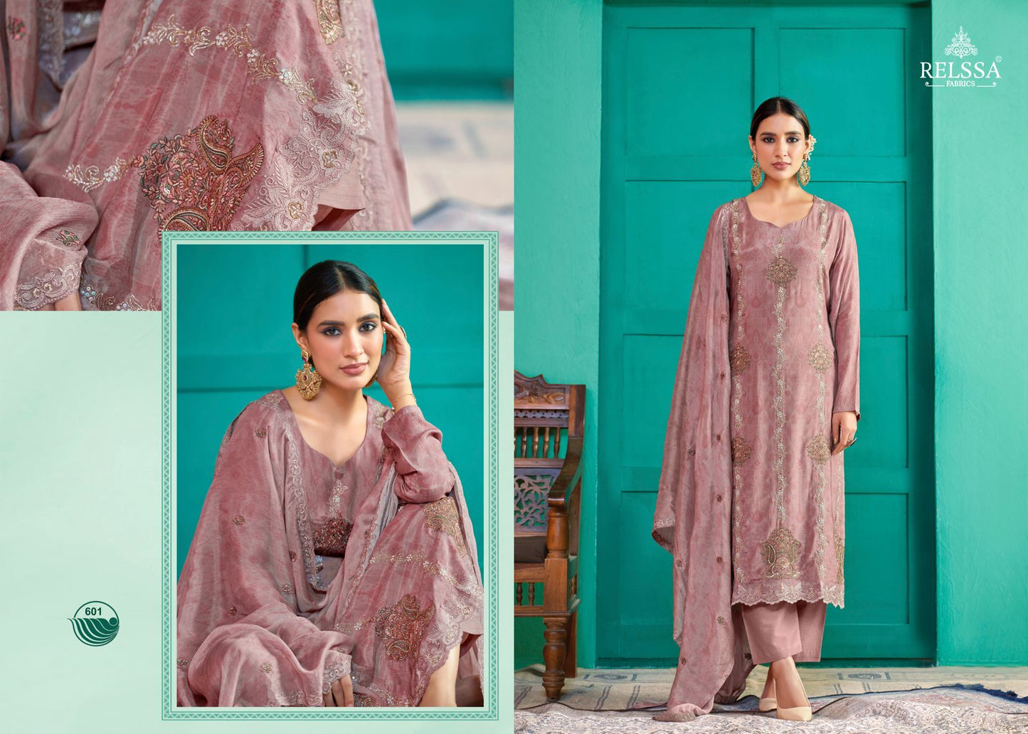 Konica Vol 6 Relssa Fabrics Muslin Pant Style Suits Wholesale