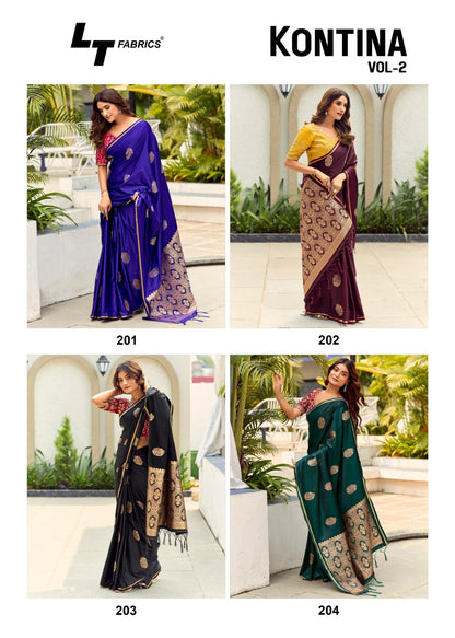 Kontina Vol 2 Lt Fabrics Satin Sarees Exporter Gujarat