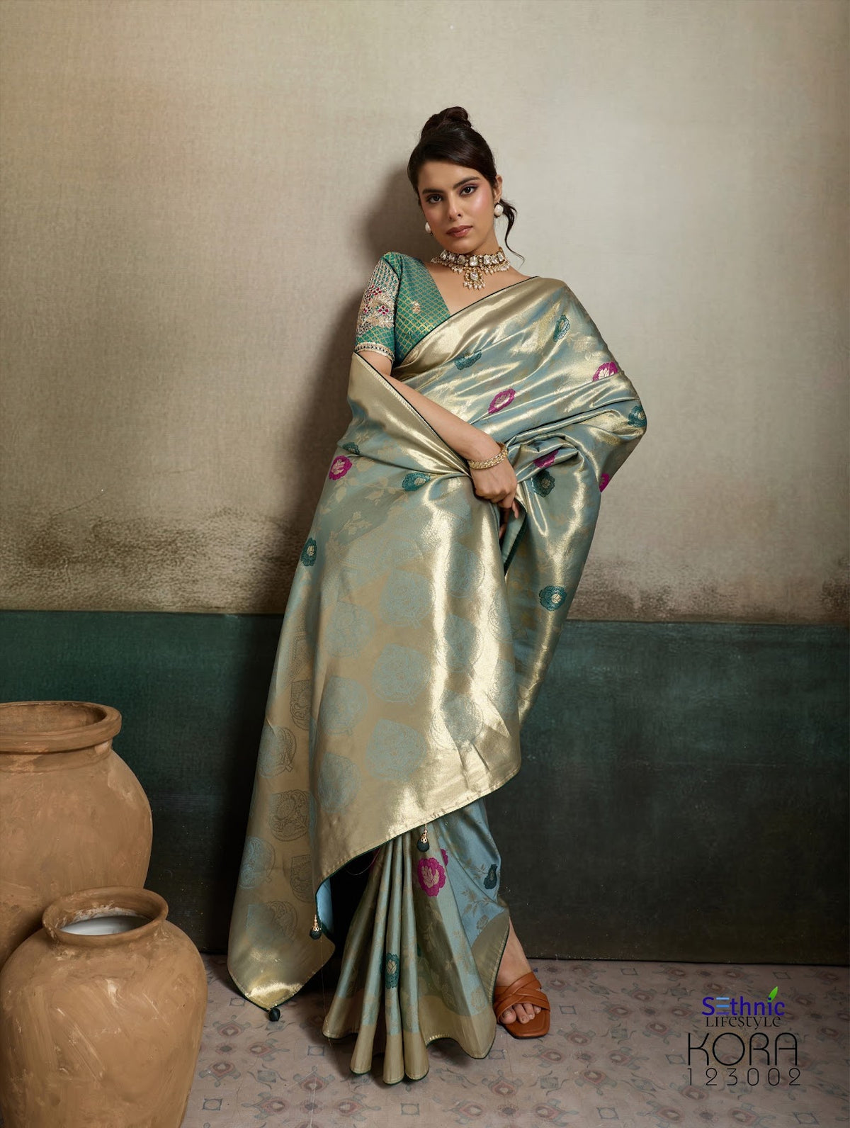 Kora Sethnic Tissue Banarasi Sarees Manufacturer