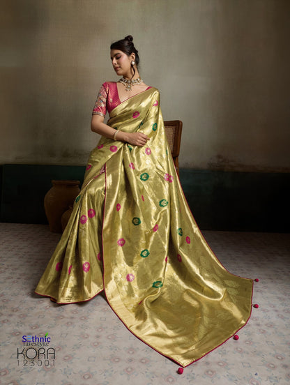 Kora Sethnic Tissue Banarasi Sarees Manufacturer