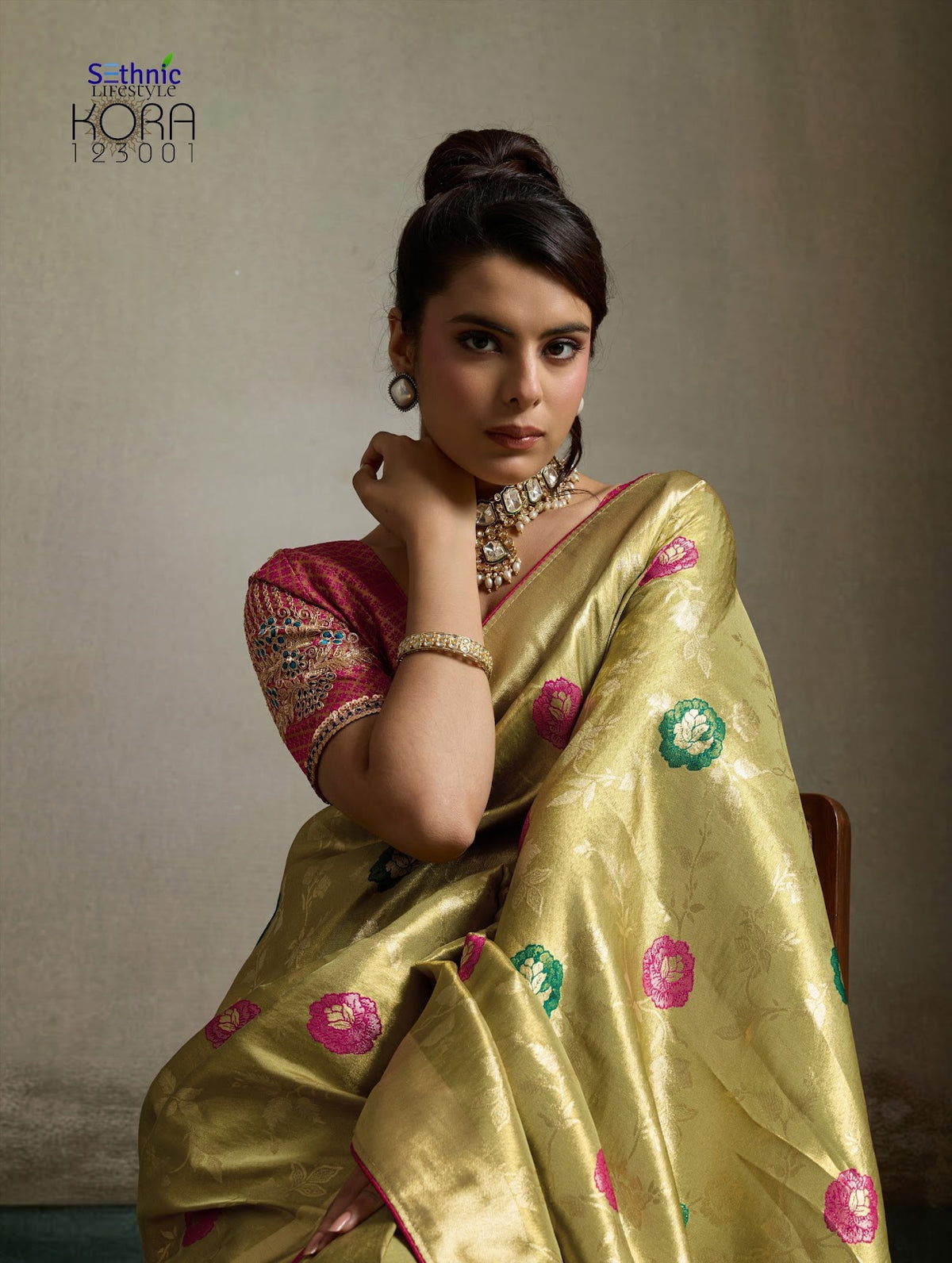 Kora Sethnic Tissue Banarasi Sarees Manufacturer