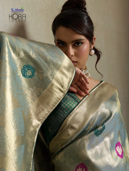 Kora Sethnic Tissue Banarasi Sarees Manufacturer