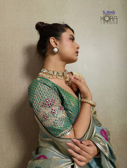 Kora Sethnic Tissue Banarasi Sarees Manufacturer