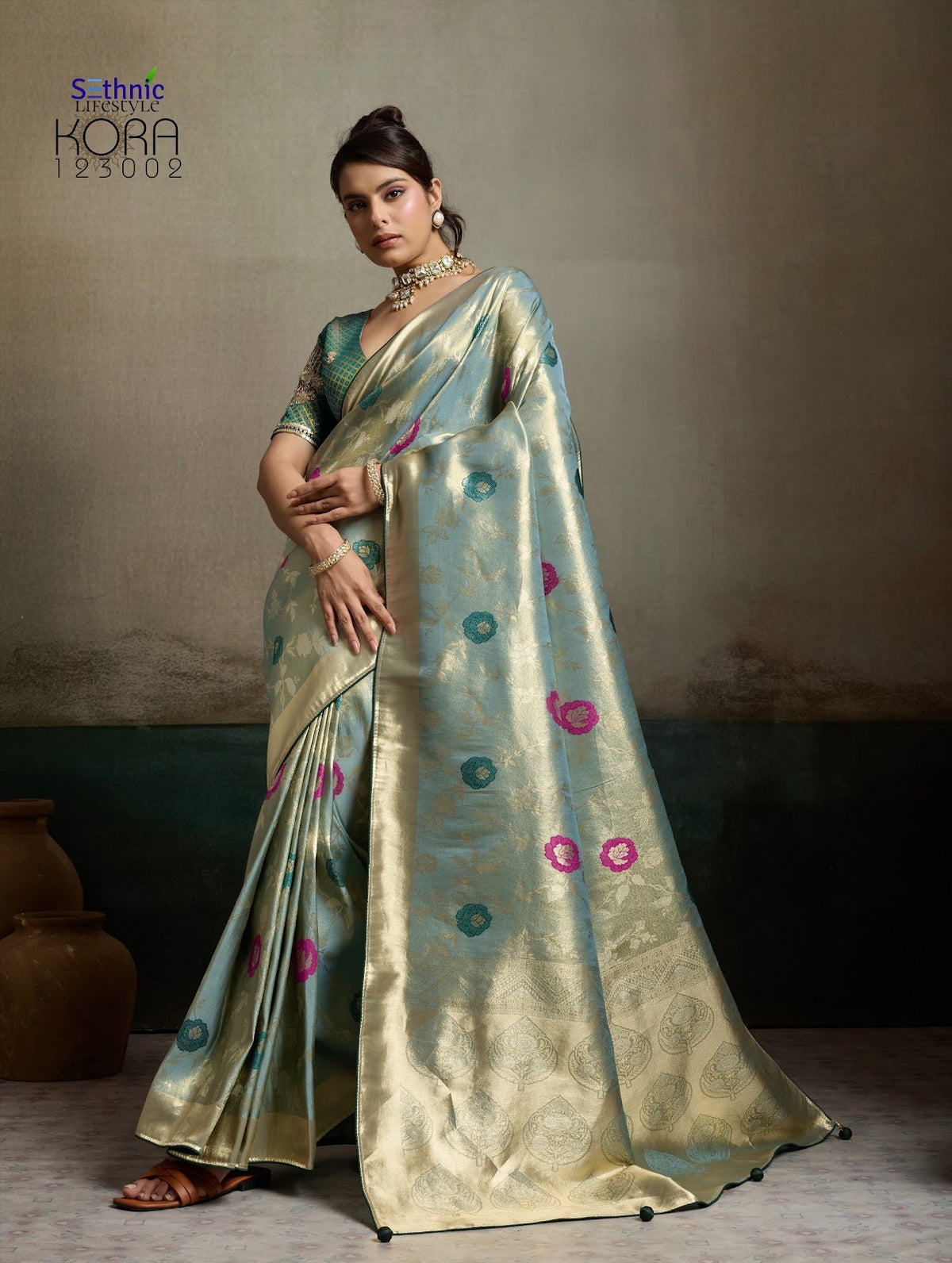 Kora Sethnic Tissue Banarasi Sarees Manufacturer