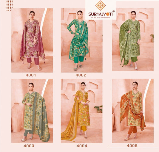 Kora Vol 4 Suryajyoti Modal Pant Style Suits Exporter Ahmedabad