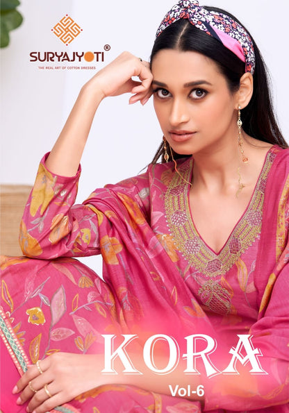 Kora Vol 6 Suryajyoti Modal Pant Style Suits Wholesale
