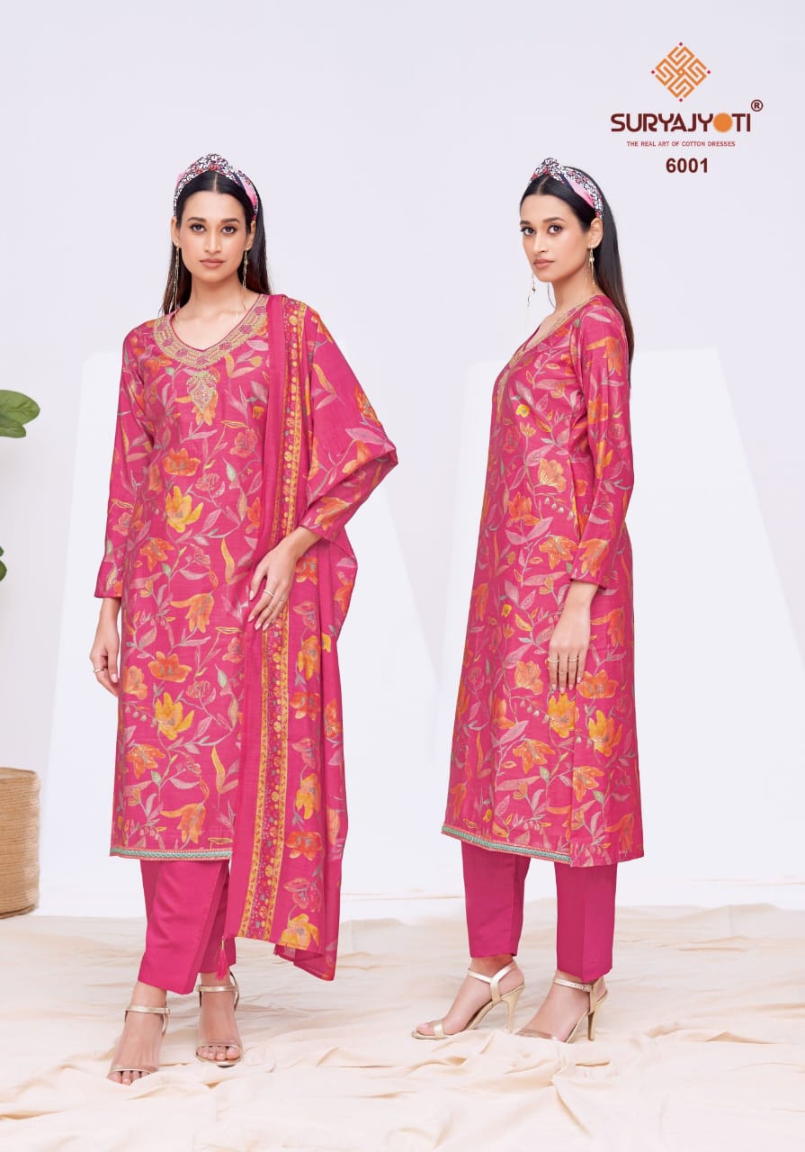 Kora Vol 6 Suryajyoti Modal Pant Style Suits Wholesale