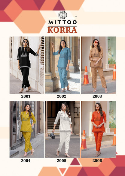 Korra Mittoo Viscose Slub Co Ord Set Supplier Ahmedabad