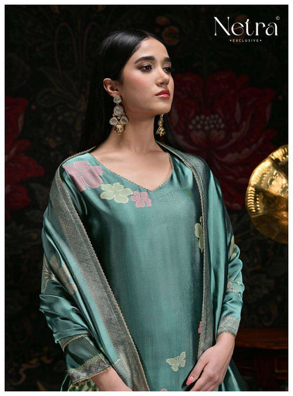 Kosh Netra Woven Silk Pant Style Suits Wholesale Price