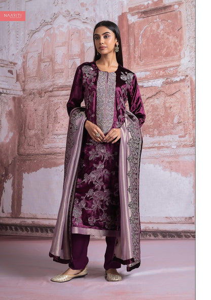 Koshir Naariti Velvet Suits Manufacturer Ahmedabad