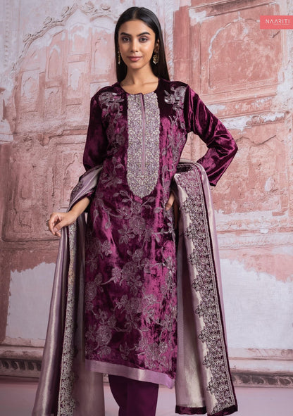 Koshir Naariti Velvet Suits Manufacturer Ahmedabad