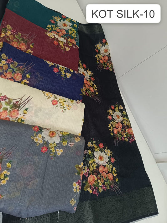 Kot Silk 10 Kalpveli Soft Cotton Sarees Manufacturer Ahmedabad