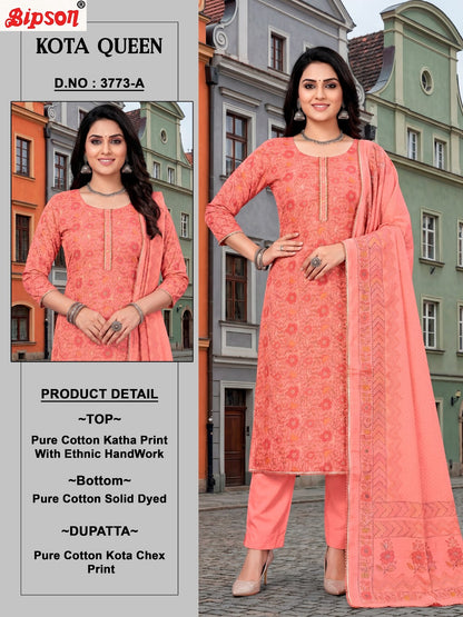 Kota Queen 3773 Bipson Prints Cotton Pant Style Suits Wholesale Price