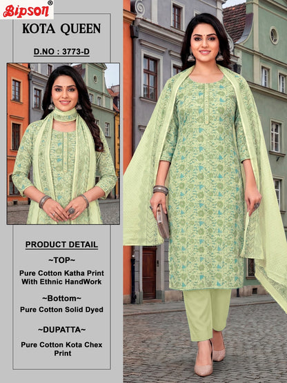 Kota Queen 3773 Bipson Prints Cotton Pant Style Suits Wholesale Price