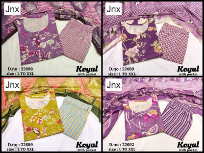 Koyal Jnx Rayon Readymade Pant Style Suits Wholesale Price