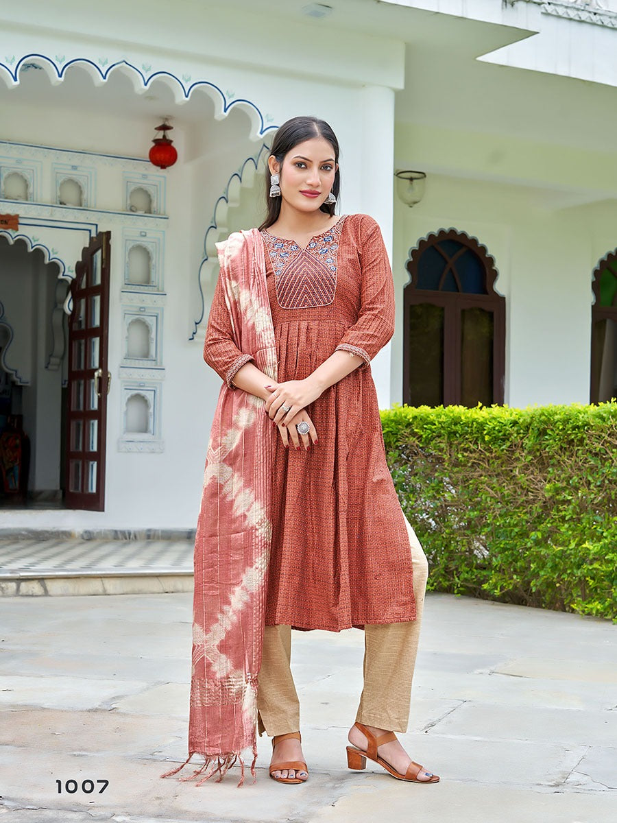 Koyal Kinti Dobby Readymade Pant Style Suits Exporter Gujarat