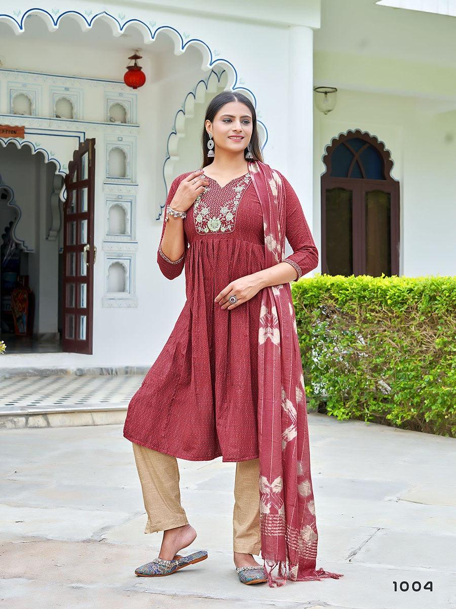 Koyal Kinti Dobby Readymade Pant Style Suits Exporter Gujarat