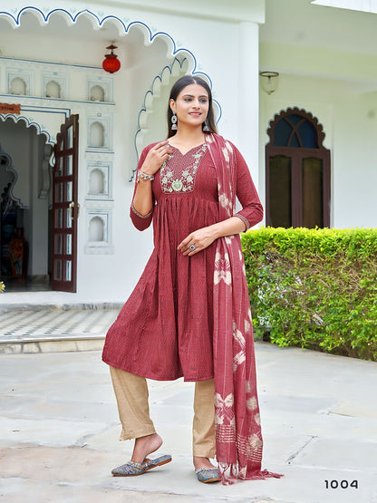 Koyal Kinti Dobby Readymade Pant Style Suits Exporter Gujarat