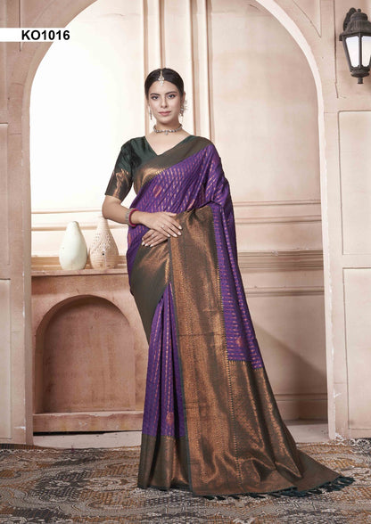 Koyal Ko1001 To Ko1016 3 Of Kanjivaram Silk Sarees Supplier