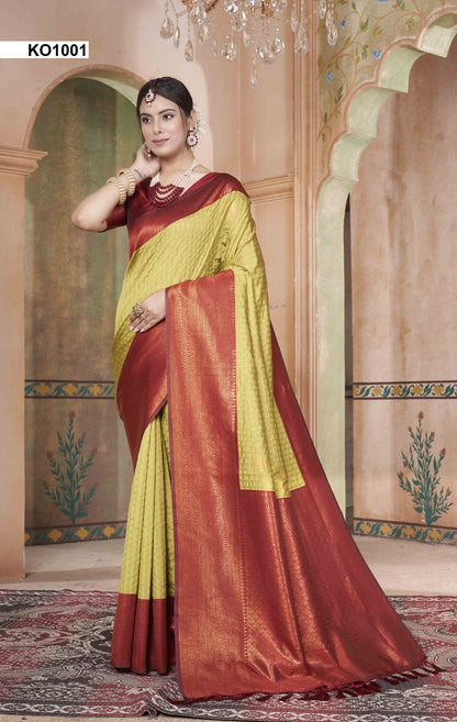 Koyal Ko1001 To Ko1016 3 Of Kanjivaram Silk Sarees Supplier