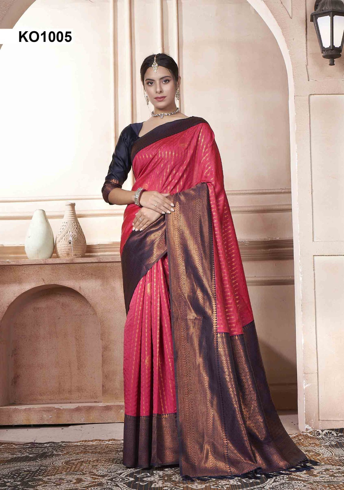 Koyal Ko1001 To Ko1016 3 Of Kanjivaram Silk Sarees Supplier
