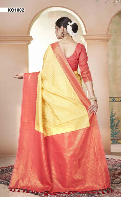 Koyal Ko1001 To Ko1016 3 Of Kanjivaram Silk Sarees Supplier