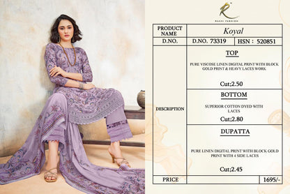Koyal Rakhi Fashion Pure Viscose Pant Style Suits Exporter Gujarat