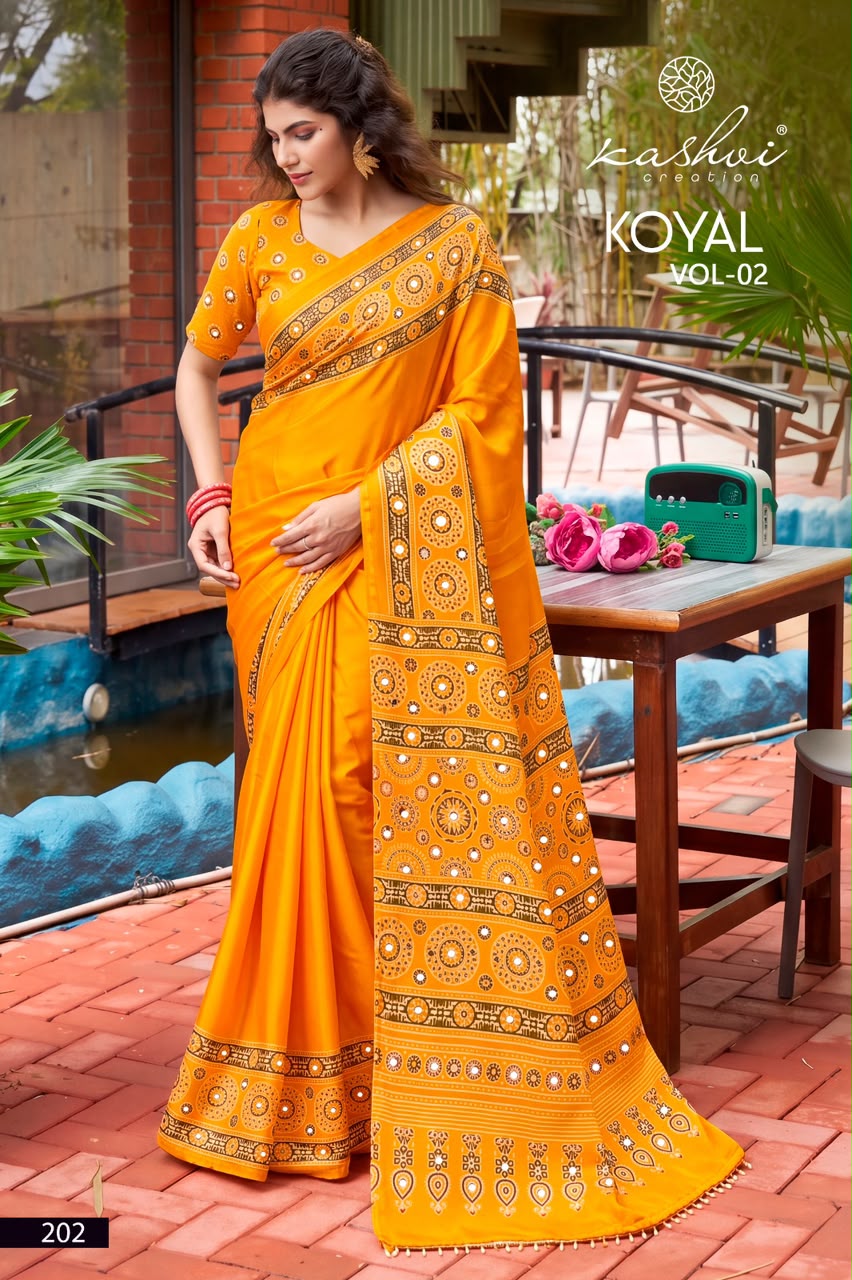 Koyal Vol 2 Kashvi Creation Japan Satin Sarees Wholesale