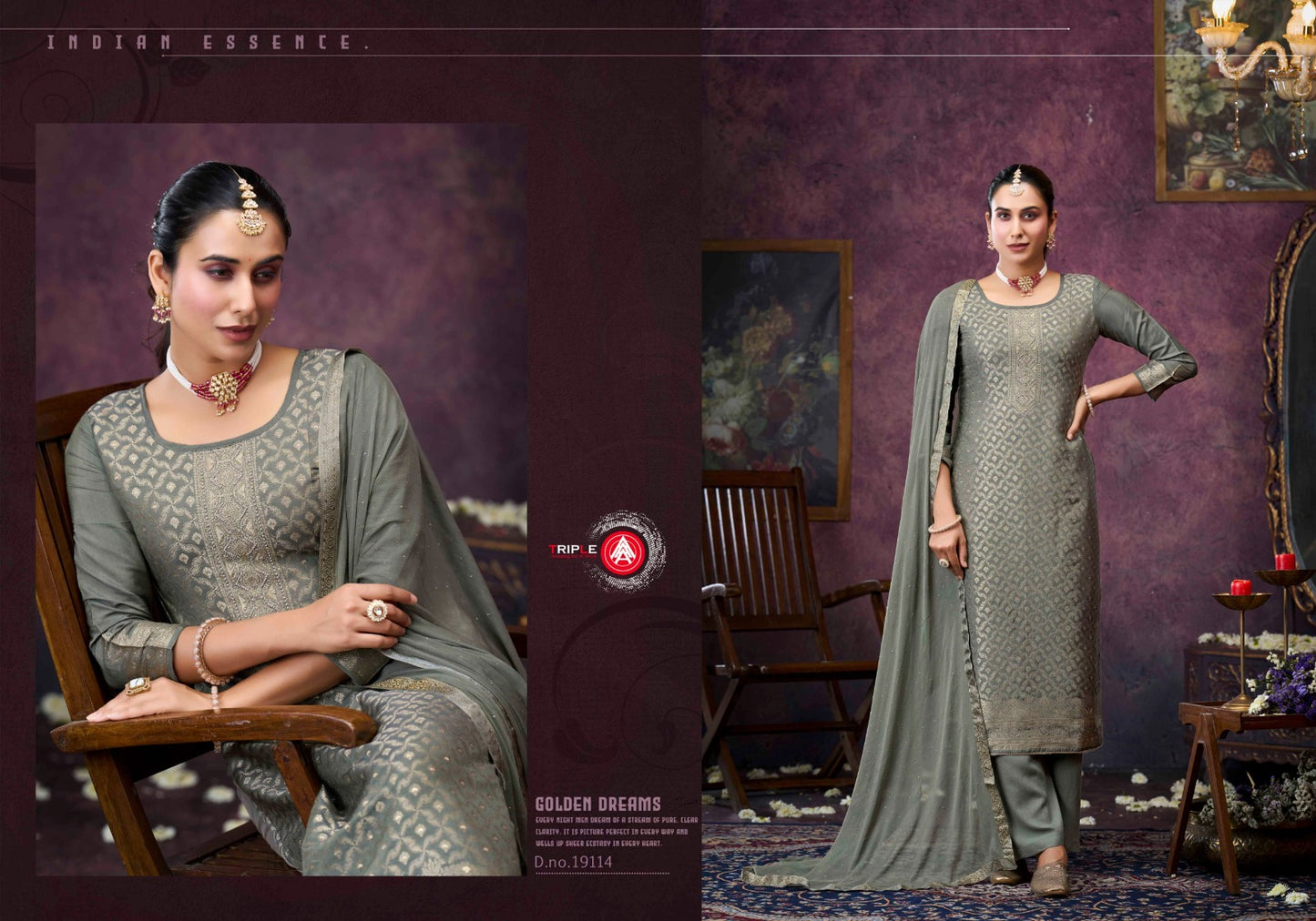 Koyal Vol 8 Triple Aaa Muslin Jacquard Pant Style Suits Exporter