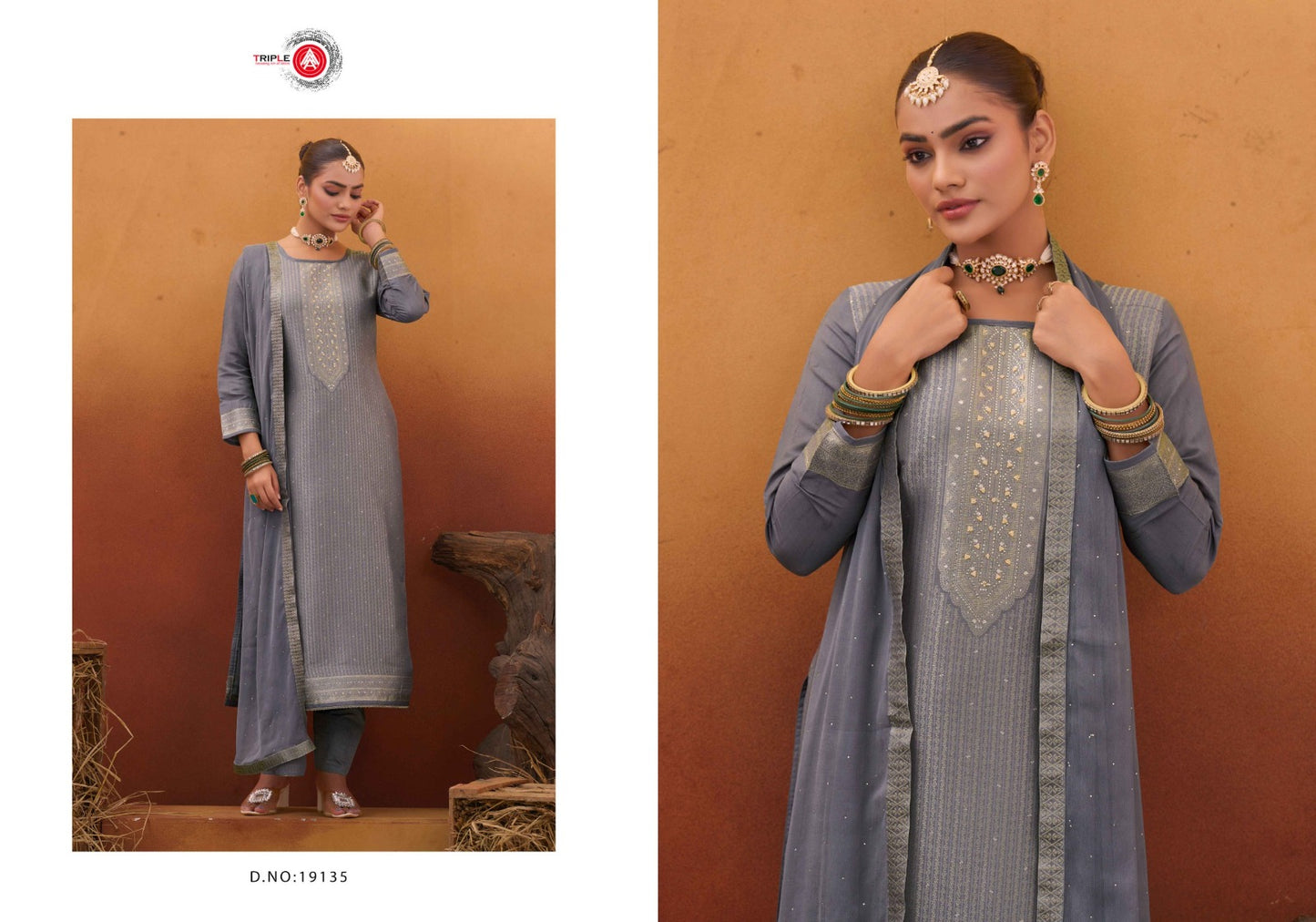 Koyal Vol 9 Triple Aaa Muslin Jacquard Pant Style Suits Wholesale Price