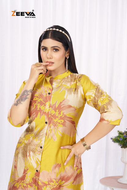 Koyal Zeeva Berlin Kurti Plazzo Set Supplier Ahmedabad