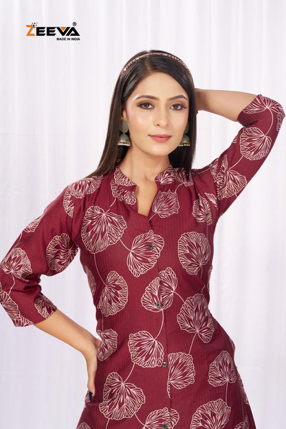 Koyal Zeeva Berlin Kurti Plazzo Set Supplier Ahmedabad