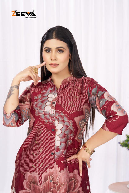Koyal Zeeva Berlin Kurti Plazzo Set Supplier Ahmedabad