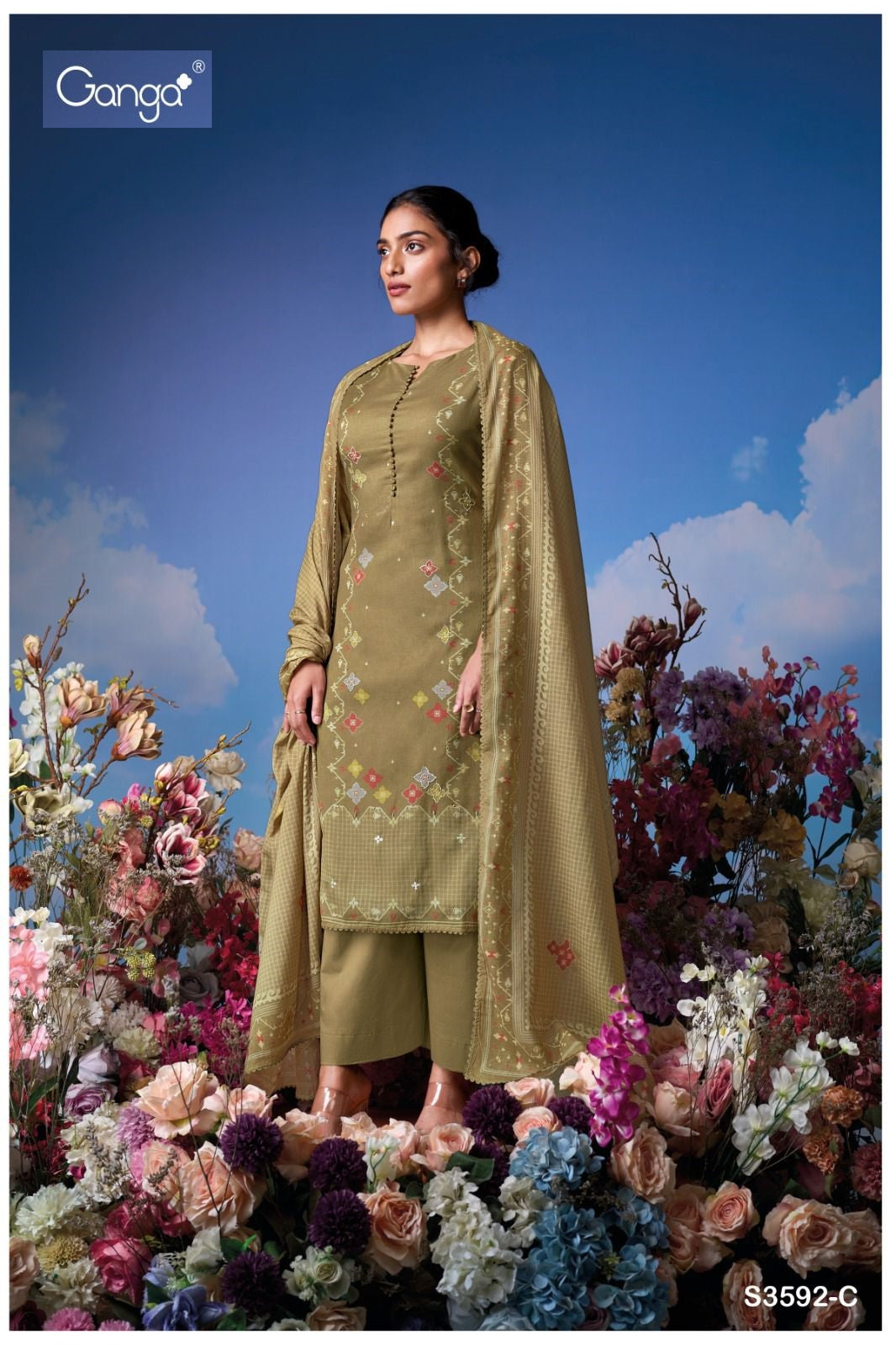 Koyel 3592 Ganga Premium Plazzo Style Suits Wholesaler