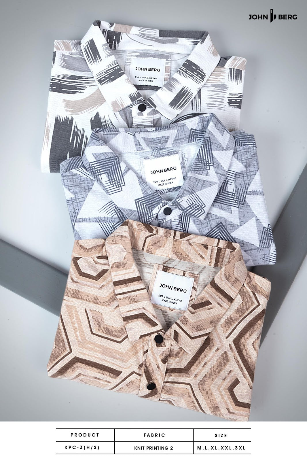 Kpc 3 John Berg Knit Mens Tshirts Exporter India