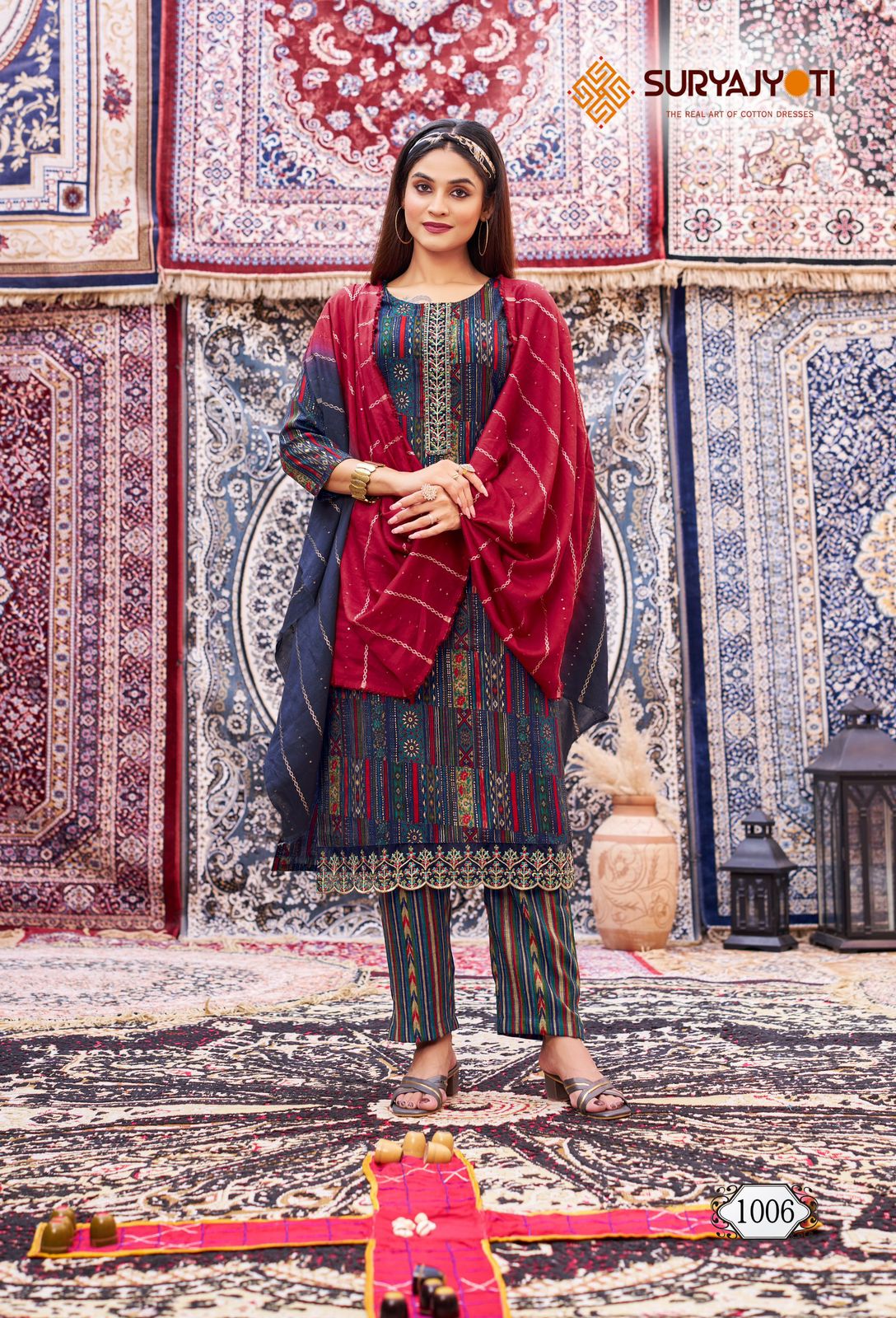 Krati Vol 1 Suryajyoti Rayon Capsule Readymade Pant Style Suits Wholesaler Ahmedabad
