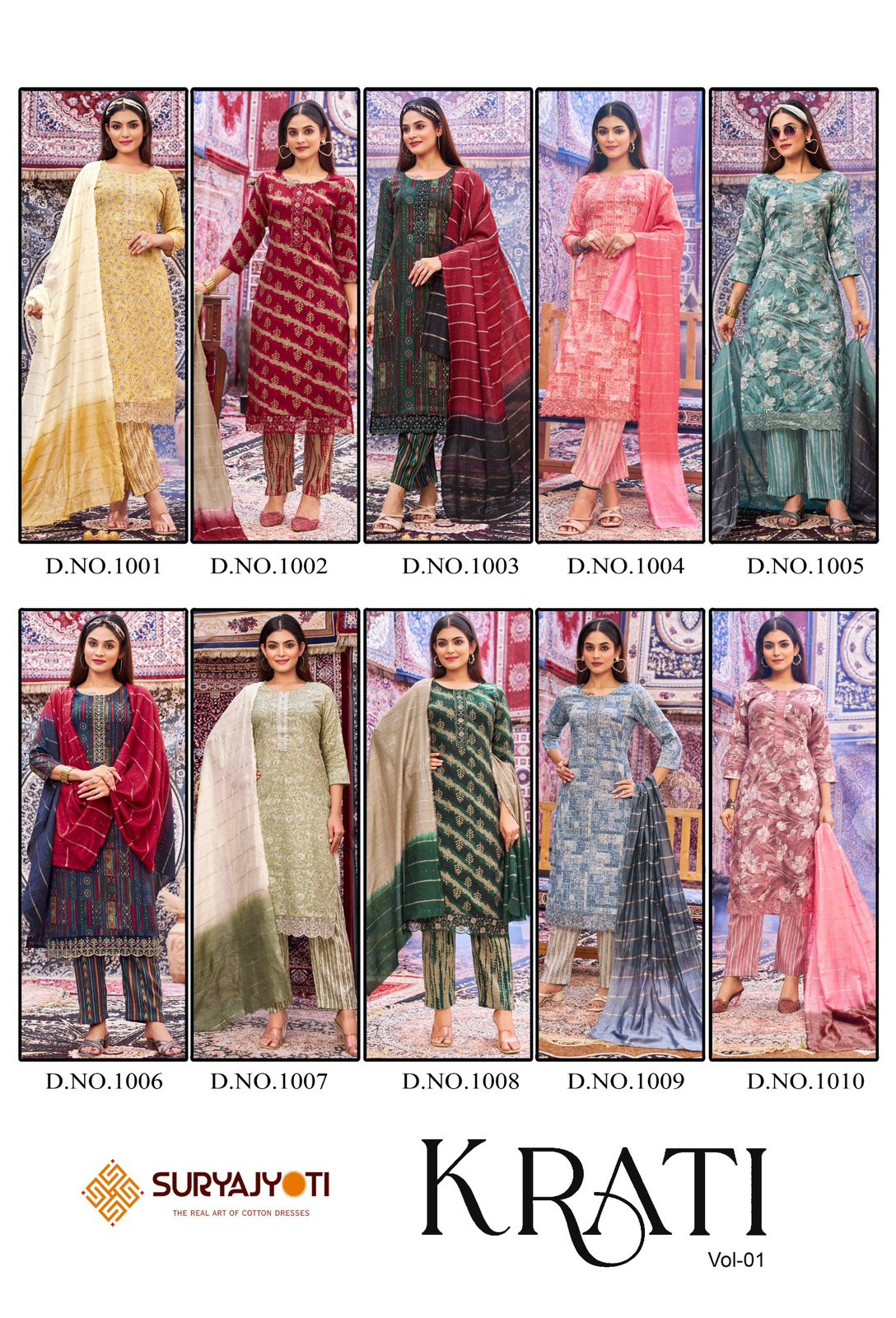 Krati Vol 1 Suryajyoti Rayon Capsule Readymade Pant Style Suits Wholesaler Ahmedabad
