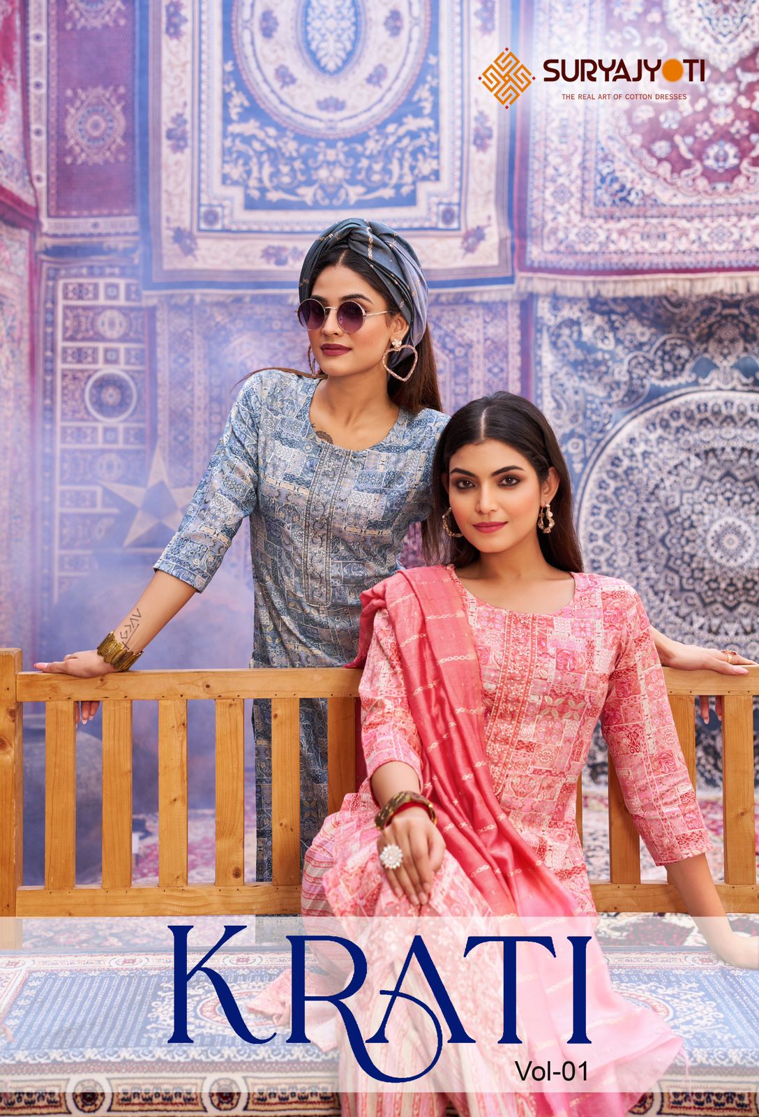 Krati Vol 1 Suryajyoti Rayon Capsule Readymade Pant Style Suits Wholesaler Ahmedabad