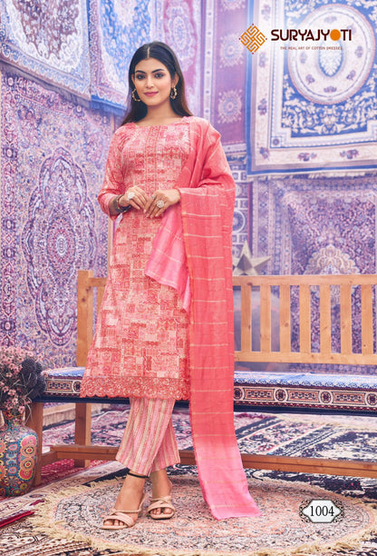 Krati Vol 1 Suryajyoti Rayon Capsule Readymade Pant Style Suits Wholesaler Ahmedabad