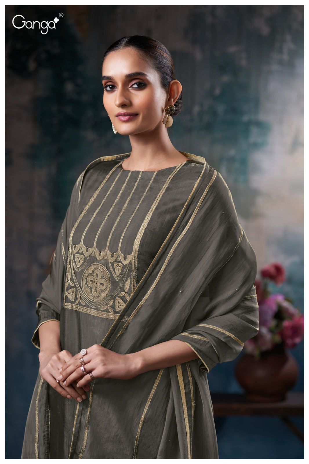 Kresha 3765 Ganga Premium Bemberg Plazzo Style Suits Wholesaler Ahmedabad