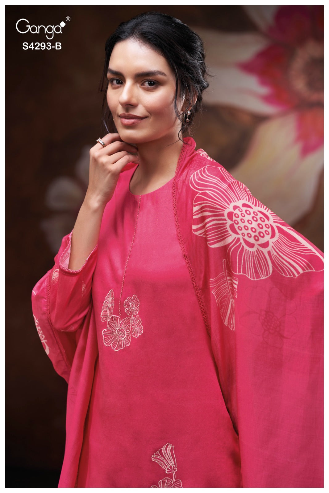 Kreshika 4293 Ganga Cotton Satin Plazzo Style Suits Wholesaler