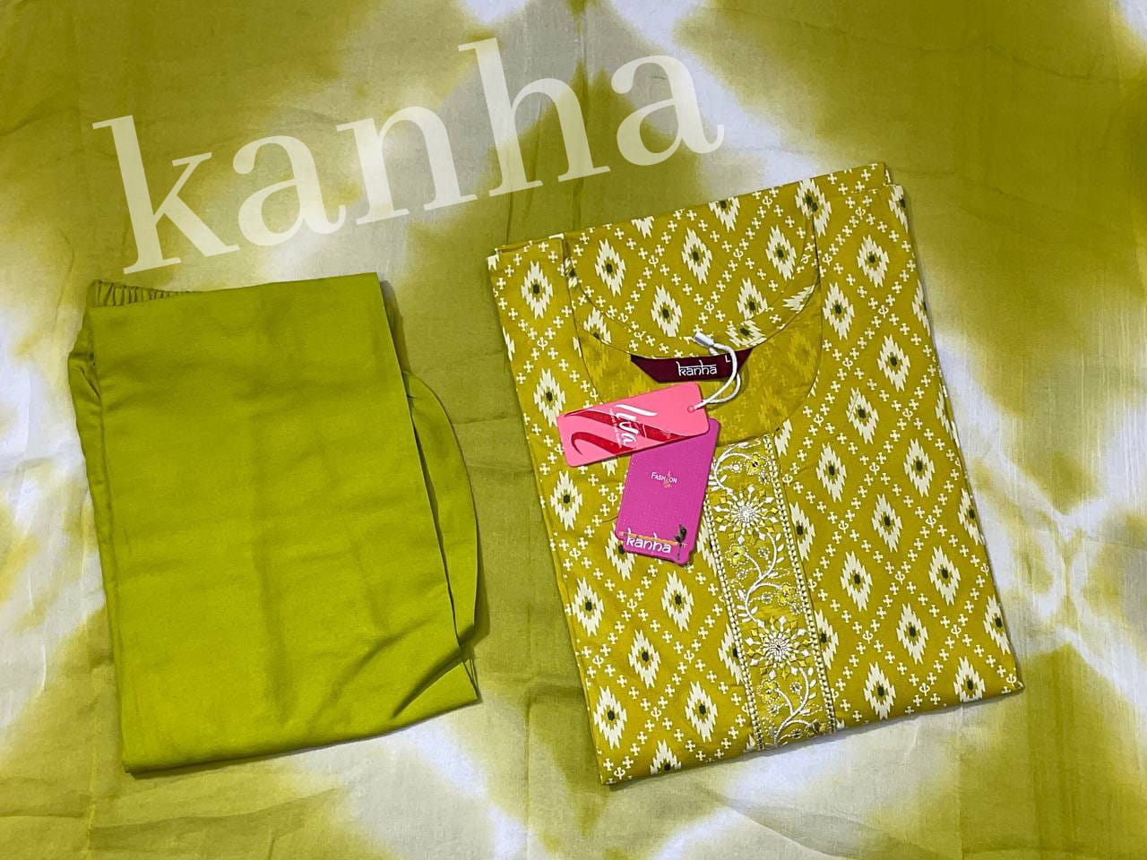 Kriday 011725 Kanha Reyon Readymade Pant Style Suits Wholesale Rate