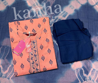 Kriday 011725 Kanha Reyon Readymade Pant Style Suits Wholesale Rate