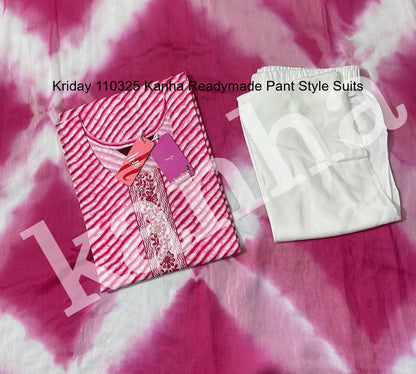 Kriday 110325 Kanha Reyon Readymade Pant Style Suits Manufacturer Ahmedabad