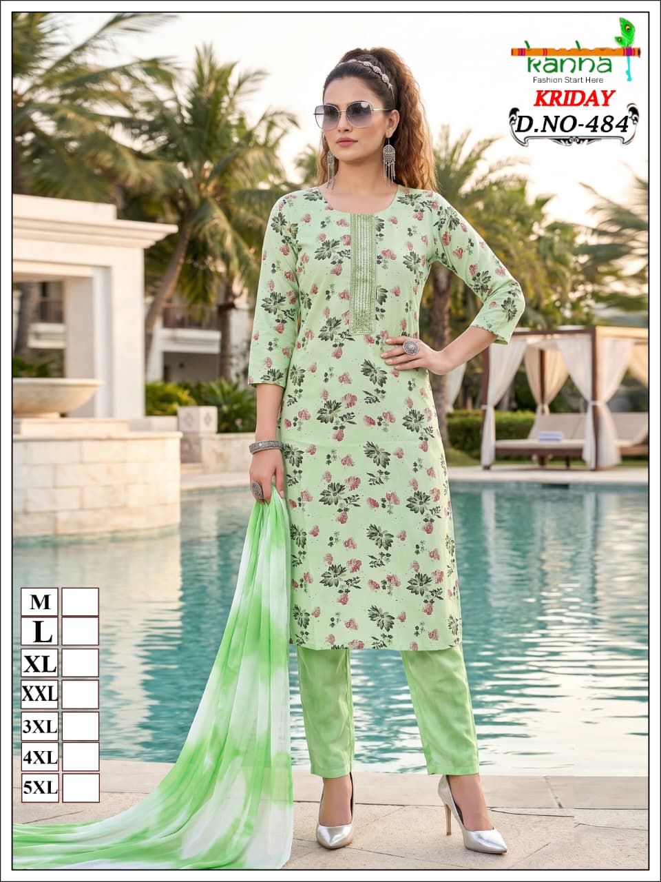 Kriday 2007 Kanha Liva Reyon Readymade Pant Style Suits Wholesale Price