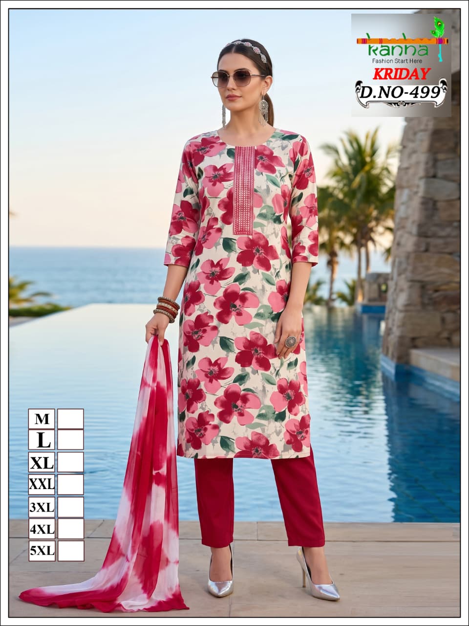 Kriday 2007 Kanha Liva Reyon Readymade Pant Style Suits Wholesale Price