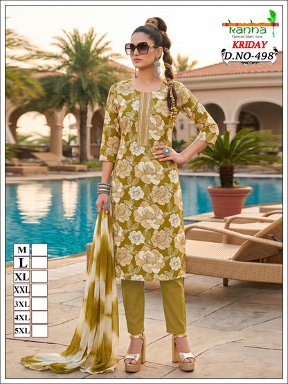 Kriday 2007 Kanha Liva Reyon Readymade Pant Style Suits Wholesale Price