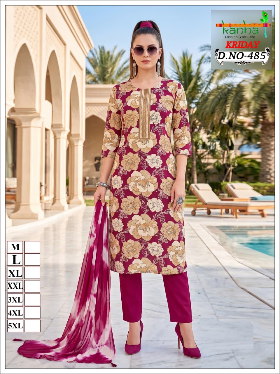 Kriday 2007 Kanha Liva Reyon Readymade Pant Style Suits Wholesale Price